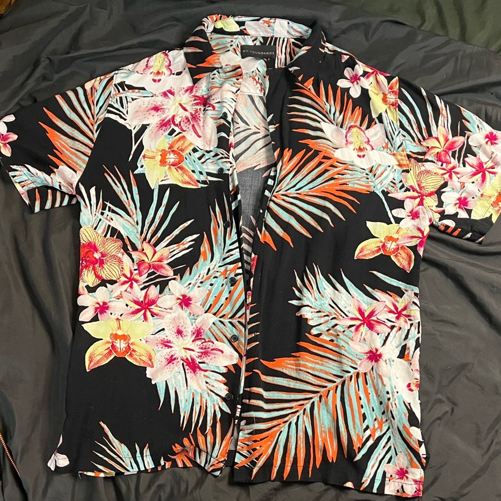 No Boundaries Vibrant Floral Shirt